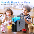 SYINTAO 2-in-1 Slushie & Soft Serve Ice Cream Maker, No-Ice-Needed Frozen Drink Machine with LED Display, 6 Preset Modes, Auto-Clean & Delay Timer – Gift for Family