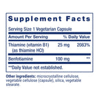 Life Extension Benfotiamine with Thiamine,Healthy Blood Sugar Metabolism Support,100 mg benfotiamine,Cardiovascular Health,Brain Health,Non-GMO,Gluten-Free,120 Vegetarian Capsules,(Pack of 2)