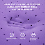 SINWEEK 2 Inch Gel Memory Foam Mattress Topper, Twin Size