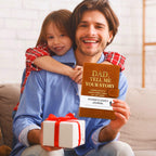 Dad Tell Me Your Life Story Leather Journal (Hardcover) - A Family Heirloom Keepsake with + 275 Prompts to Share His Life Story Book and Memories, Father's Day, Christmas Gift from Daughter & Son