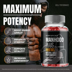 Manhood Plus Gummies, Official Man Hood Plus Supplement Gummies - Maximum Strength Performance, All Natural Support Overall Health & Wellness, ManhoodPlus Advanced Support Gummy Reviews (2 Pack)
