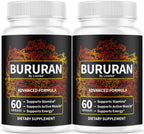 (2 Pack) Bururan Capsules - Official Bururan Advanced Pills for Men Support - Maximum Strength, All Natural Bururan Premium Supplement for Overall Health & Wellness Reviews, 120 Capsules for 2 Months