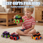 Monster Truck for Boys 3 4 5 6 7 Year Old Push and Go Friction Powered Car