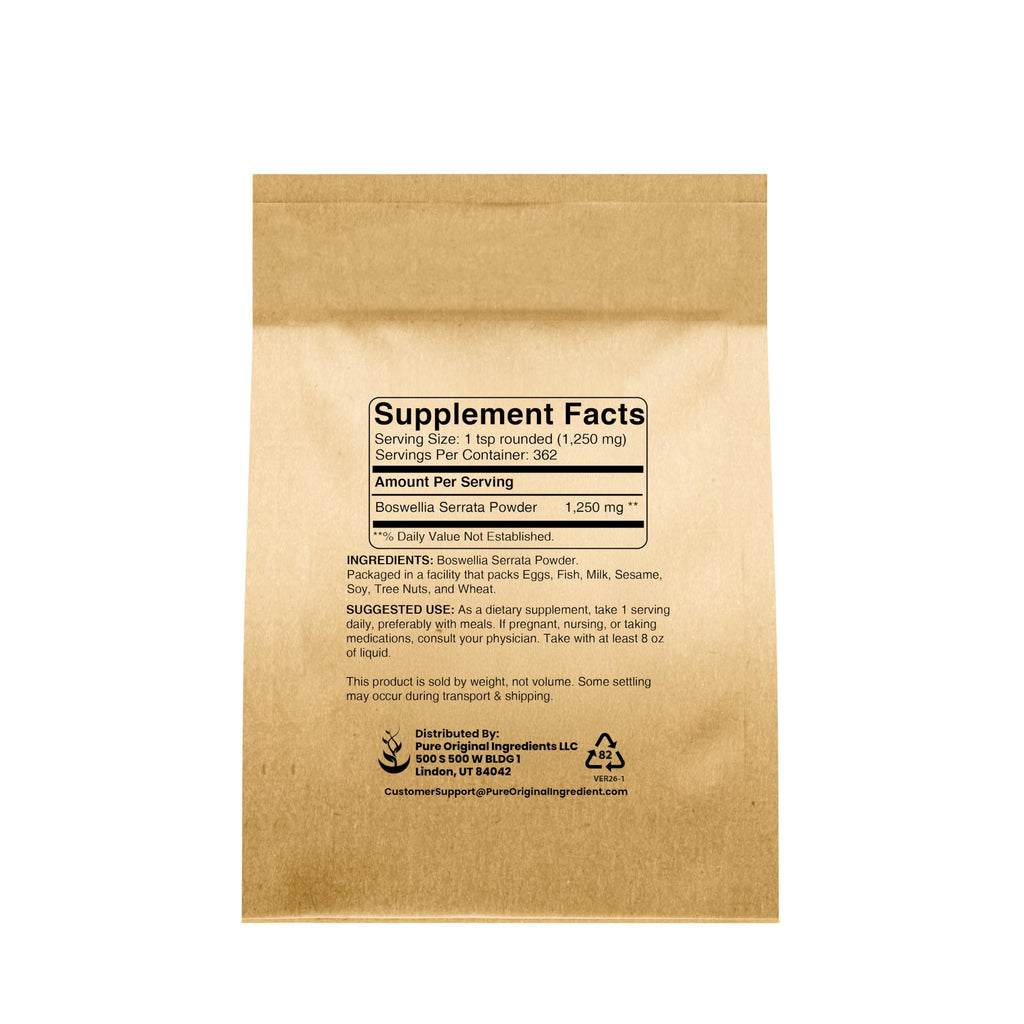 PURE ORIGINAL INGREDIENTS Boswellia Serrata Extract (1lb) Herbal Supplement Powder, Non-GMO