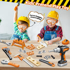 Kids Tool Set, Toddler Tool Set with Toy Drill & Tool Box for Ages 3-5 Boys