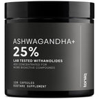 Toniiq Ashwagandha – 40:1 Concentrated Extract – 25% Withanolides – Wild Harvested in India – Highly Bioavailable with Black Pepper – Third-Party Tested – 120 Capsules - 1,300mg per Serving