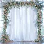 White Tulle Backdrop Curtain for Parties Wedding 10ft x 8ft Sheer Backdrop Curtains for Bridal Shower Birthday Party Baby Shower Ceiling Drapes Christmas Photo Decorations 2 Panels 5ft x 8ft