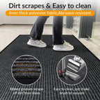 4' x 8' High Traffic Guard Doormat with Rubber Backing(Charcoal Grey)