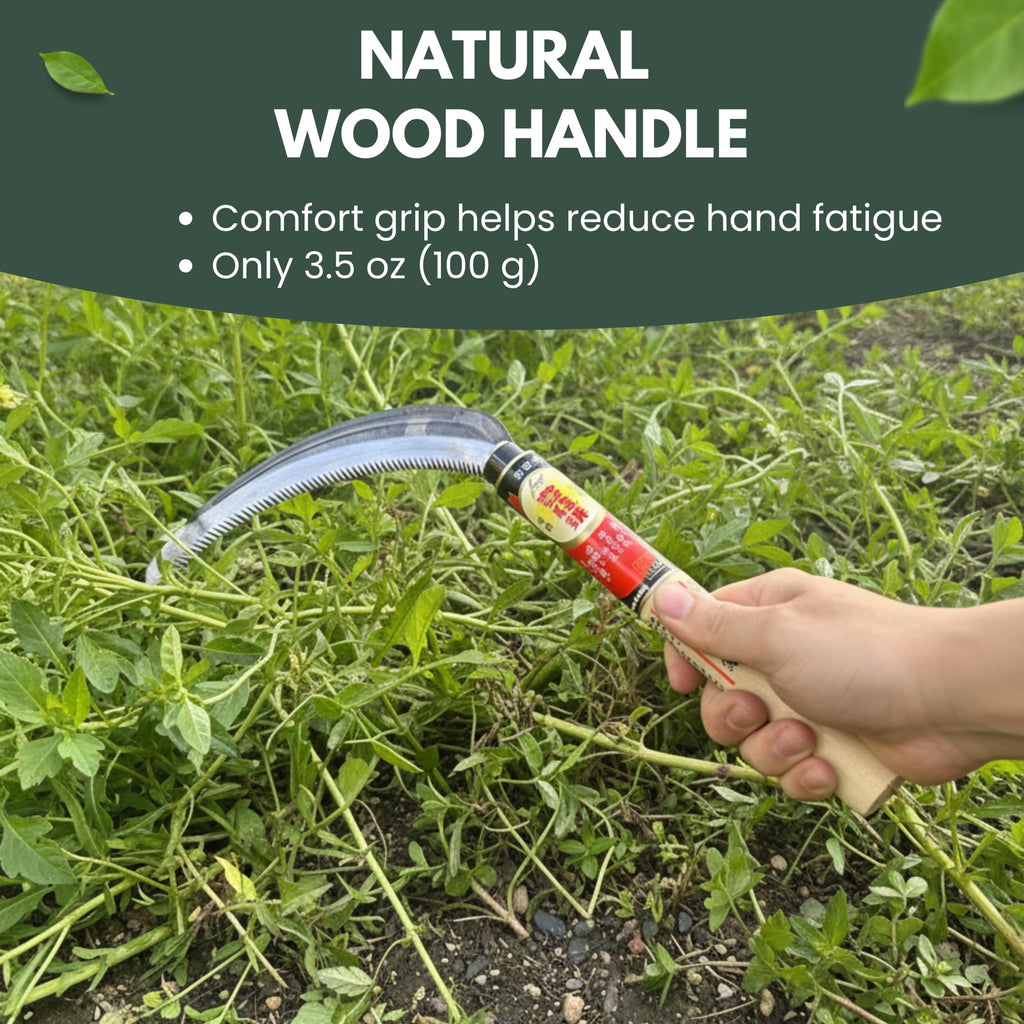 Hounen Miyawaki Nejiri Kama Weeder – Japanese Weeding Sickle, Twisted Stainless Steel, 4.7 in (12 cm) Blade, 13 in (33 cm), Root Slicer for Garden Beds & Crabgrass, Made in Japan (Japanese Steel)