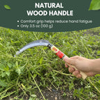 Hounen Miyawaki Nejiri Kama Weeder – Japanese Weeding Sickle, Twisted Stainless Steel, 4.7 in (12 cm) Blade, 13 in (33 cm), Root Slicer for Garden Beds & Crabgrass, Made in Japan (Japanese Steel)
