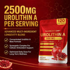 Urolithin A Supplement 2500mg with NAD+, Resveratrol, CoQ10 & PQQ, High Potency 5-in-1 Longevity Formula, Mitochondrial Support for Healthy Aging, Energy & Muscle Strength, 120 Softgels