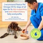 Native Pet Omega 3 Fish Oil for Dogs - Skin, Coat & Joint Support - 8 Oz
