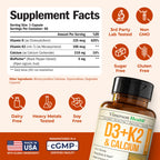 Vitamin D3 K2 Supplement – All-in-1 Support for Immune, Bone & Heart Health with Vitamin D + Vitamin K (as MK7) – K2 D3 (5000 IU) Vitamin Supplement with Black Pepper for Max Absorption, 60 Capsules