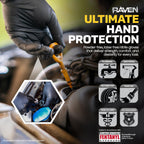 Raven Powder Free Nitrile Disposable Gloves | 7 Mil - Sm | Latex Free, Chemical + Puncture Resistant, Textured Grip, Single Use | for Automotive, Industrial, Janitorial, MRO, Food Service | 66516