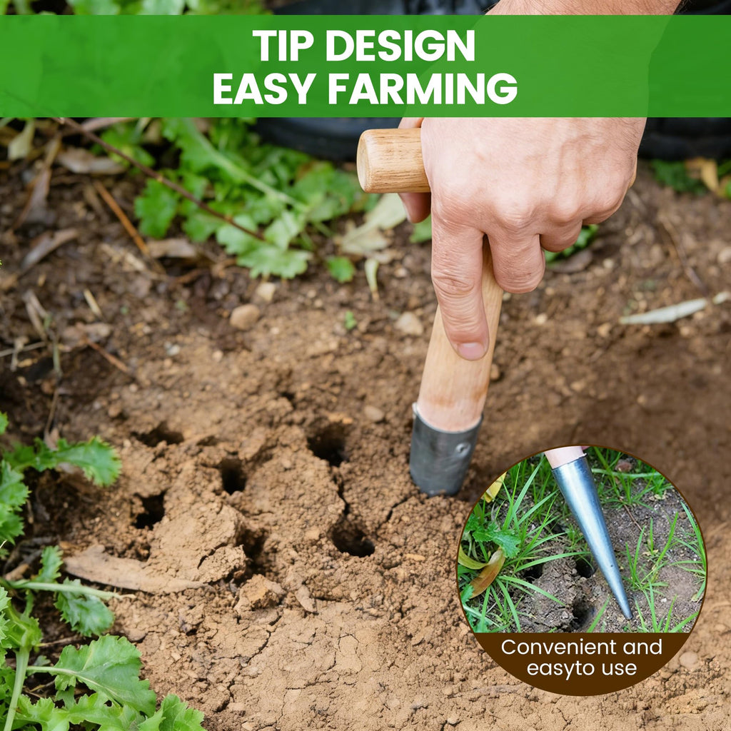 Plant Hole Digger for Planting, Garden Seed Dispenser, Bulb Planting Tool, Handheld Digger Garden Seed Planting Tool for Planting Tulip Daffodil Saffron Vegetable Seeds (1pcs)