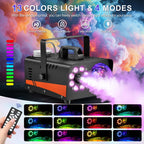 Dashsafe 800W Fog Machine, 4500CFM for Halloween, Disco Light & Remote