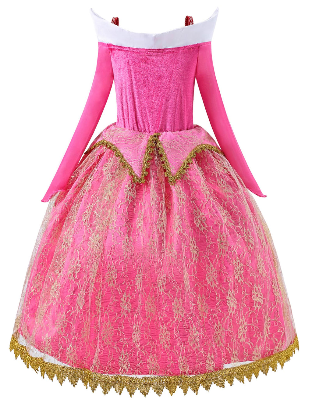 Aoiviss Girls Princess Costume Dresses Pink Fancy Princess Dress Up Clothes