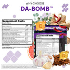 Organic Immune Support with PAU D'Arco Garlic Cayenne Pepper Oregano Ginger Grapefruit Onion Black Seed Sea Moss Black Pepper Zinc Eucalyptus Vitamin C Vitamin D Organic Soursop By Clean Nutra