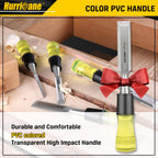HURRICANE 4 Piece Wood Chisel Set for Woodworking. CR-V Steel Beveled Edge Blades with Safety Caps. Extra Large Grip, Impact-Resistant PVC Handle Chisels (1/4", 1/2", 3/4", 1")