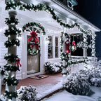 JMEXSUSS 66ft 200 LED White Christmas String Lights Indoor Outdoor Plug in