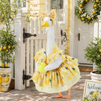 EKOREST Summer Porch Goose Outfits for 23 Inch Lawn Statue