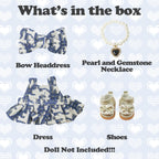 Clothes Compatible with LABUBU Doll – 4PCS Designer Chic Luxy Set, 17cm Doll Clothes Outfit for Urban Skyline Theme, Classic Stylish Accessories for Labubu, No Doll (Skyline Elegance)