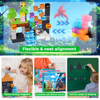 Magnetic Building Blocks - 150PCS Magnet Block Cubes Dark Hell Forest Castle, STEM Toy Building Sets for Kids Age 3+, Montessori Stacking Construction Toys Easter Gift for Boys Girls Age 4-8, 8-12