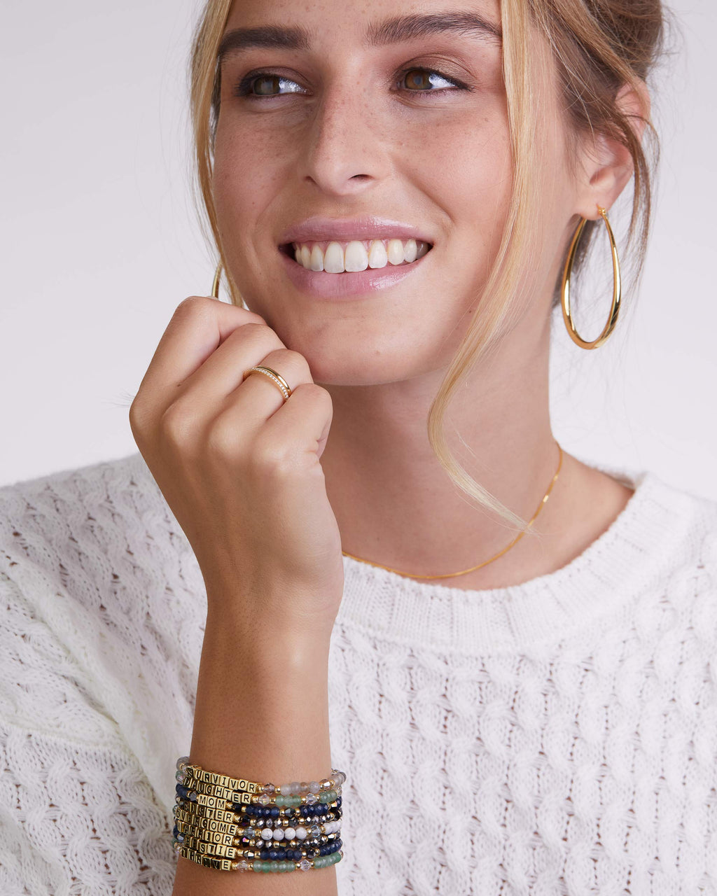 Milla Oval Silver Hoops for Women, Silver Plated, Medium Size 2.2 in