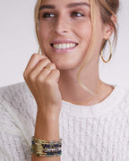 Milla Oval Silver Hoops for Women, Silver Plated, Medium Size 2.2 in