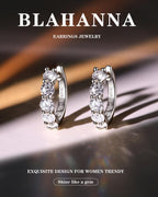 Moissanite Hoop Earrings S925 Sterling Silver Huggie Earring for Women Men