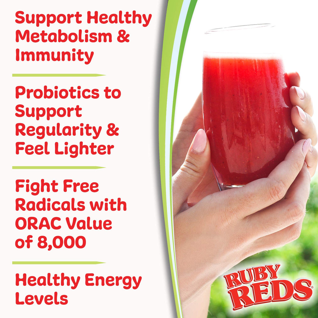 New Vitality Ruby Reds | Delicious Reds Powder Fruit & Vegetable Supplement with Potent Vitamins, Minerals, Enzymes, Herbs, Nutrients and Probiotics for Overall Health 11 oz. (30 Servings)