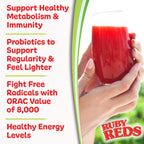 New Vitality Ruby Reds | Delicious Reds Powder Fruit & Vegetable Supplement with Potent Vitamins, Minerals, Enzymes, Herbs, Nutrients and Probiotics for Overall Health 11 oz. (30 Servings)