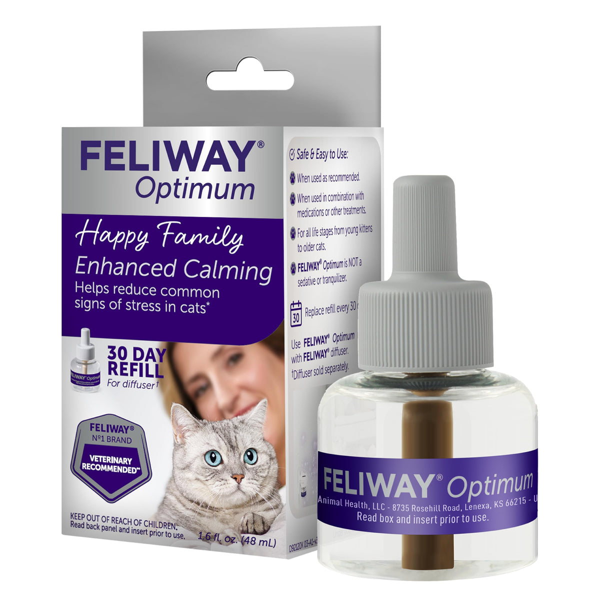 FELIWAY Optimum Cat Calming Pheromone Diffuser Refill - 1 Pack