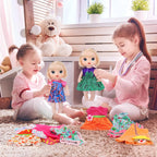 ECORELF 10 Set Alive Baby Doll Clothes, Doll Clothes for 10-12 Inch Girl Dolls Outfits Accessories Include Cute Jumpsuit, Skirts