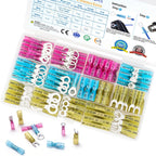 TICONN 120 Pcs Heat Shrink Wire Connectors, Marine Crimp Ring Terminal Kit