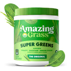 Amazing Grass Super Greens Powder, Organic, Greens Superfood Powder, Smoothie Supplements, Supports Digestion, Probiotics, Spirulina, Beet Root, Original, 30 Servings, 8.5 Ounce (Packaging May Vary)
