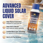 Liquid Solar Pool Cover for Inground & Above Ground Pools, 32 oz Weekly Liquid Solar Blanket for Pool, Helps Reduce Evaporation & Hold in Warmth, Invisible Pool Water Warmer, BubbyShine