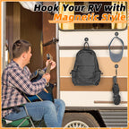 FINDMAG 170 LBS Magnetic Hooks, Strong Magnets Heavy Duty, 2 Pack