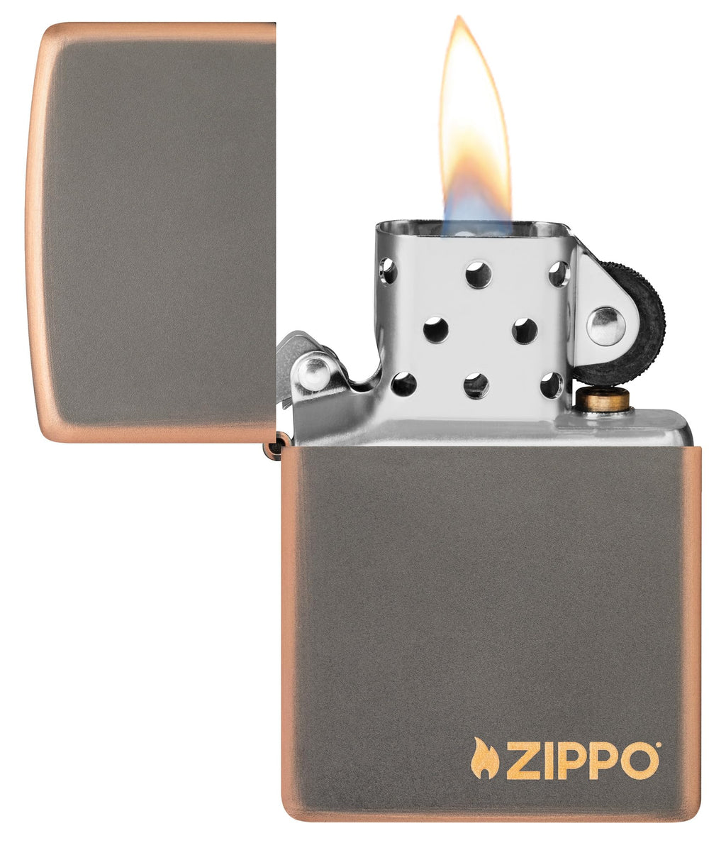 Zippo Rustic Bronze Zippo Logo Pocket Lighter
