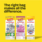 Glad ForceFlex MaxStrength with Clorox Tall Kitchen Trash Bags, 13 Gal, 34 Ct (Package May Vary)