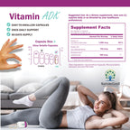 NatureGenX ADK Vitamin Supplement 5000 IU - High Potency Vitamins A, D3, and K2 for Bone Health and Calcium Absorption | Gluten-Free Vitamin ADK Supplement, 60 Day Supply, 60 Capsules