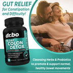 Colon Cleanser Detox for Weight Flush - 15 Day Intestinal Cleanse Pills & Probiotic - Fast Natural Laxative for Constipation Relief - Bowel Movement Supplements for Stomach Bloating, Gut Loss Support