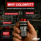 Colorfit by Milton Coupler & Plug Kit (M-Style) with Rubber Bumpers – 1/4" NPT Quick Connect Hose Fittings for Air Tools & Compressors - 7-Piece