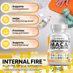 Clean Nutraceuticals Ashwagandha Maca Root Fenugreek Supplement with Tongkat Ali Ginseng - Assists with Stress, Mood & Thyroid - Ashwagandha Capsules Fenugreek Caps - 1 Pack