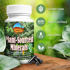 Plant-Sourced Minerals, 60 Capsules, Organic Natural Trace Minerals and Antioxidants which Support The Immune and Digestive Systems, Promoting Optimal Health. Sourced and Made in USA