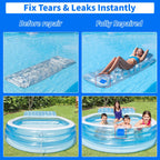 Extra Large Pool Patch Repair Kit, 4ft x 2.8ft TPU Heavy Duty Vinyl Pool Liner Patch for Above Ground Pools Underwater Self-Adhesive Inflatable Floats Bounce Houses Tents Air Mattress Blue