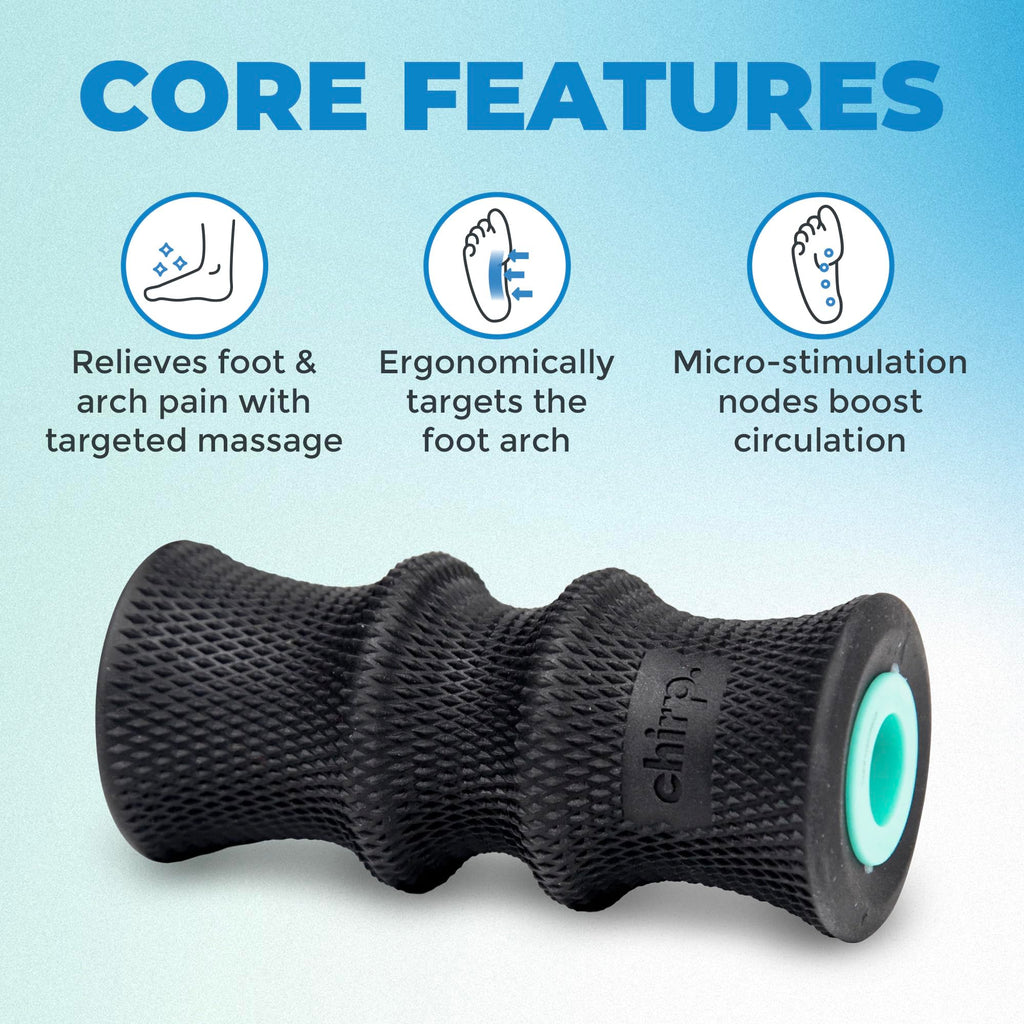 Chirp Wheel Foam Roller ��� Targeted Back & Neck Relief, Lumbar Spine Stretcher, Spinal Decompression Back Stretcher, Massage Roller with Density Foam for Physical Therapy, Supports 500lbs, 2-Inch Mint