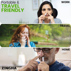 Natural Aromatherapy Nasal Inhaler Stick for Sinus Relief, Focus & Stress Relief | Portable Dual-Hole Essential Oil Blend (4PK, Spearmint)