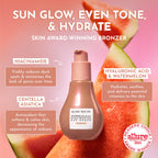 Glow Recipe Hue Drops Bronzing Drops, Tinted Face Serum, Glow Primer + Liquid Highlighter, Niacinamide + Hyaluronic Acid, Radiant Warm Glow, Sunglow (40ml)
