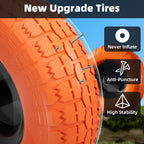 【UPGRADED】4.10 3.50-4 Tire and Wheel, 10 Inch Flat Free Tires